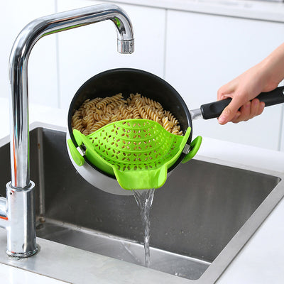 Kitchen Gadgets Silicone Pot Side Drain Stopper - Home and Galaxy