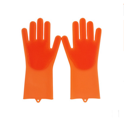 Silicone Heat-resistant Cleaning Brush Scrubbing Gloves - Home and Galaxy