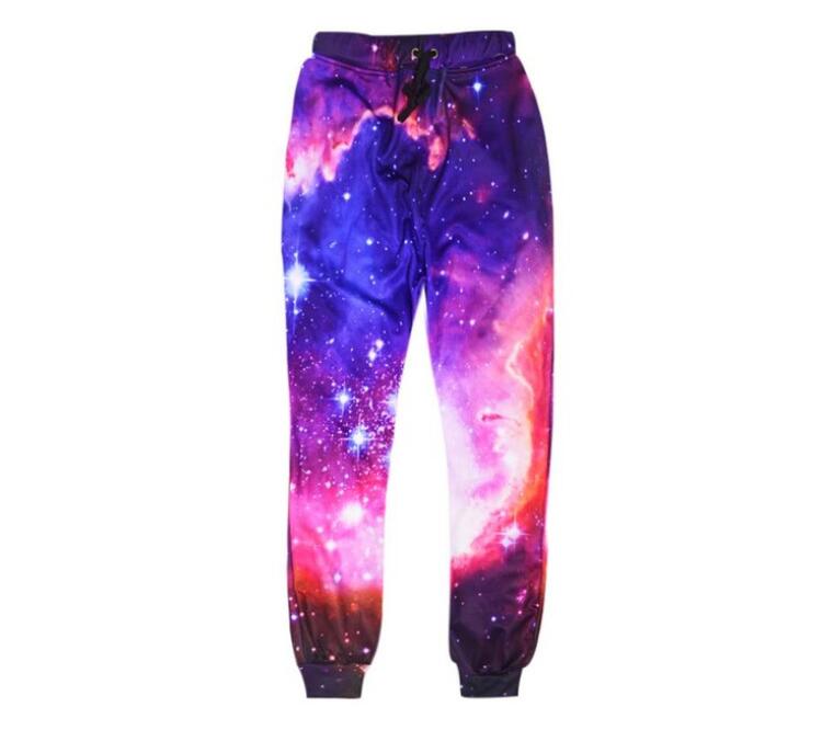 Drawstring Sweatpants Blue and Purple with Side Pockets - Home and Galaxy