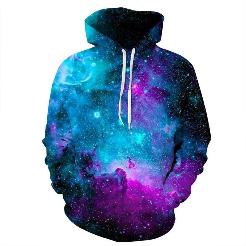 Cosmic Blue Galaxy Hoodie - Home and Galaxy