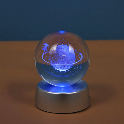 Starry Galaxy Series Crystal Ball Luminous 3D Carved Glass Inside - Home and Galaxy