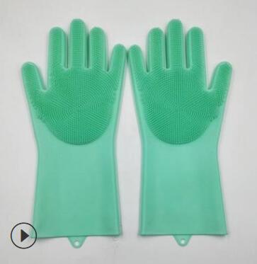 Silicone Heat-resistant Cleaning Brush Scrubbing Gloves - Home and Galaxy