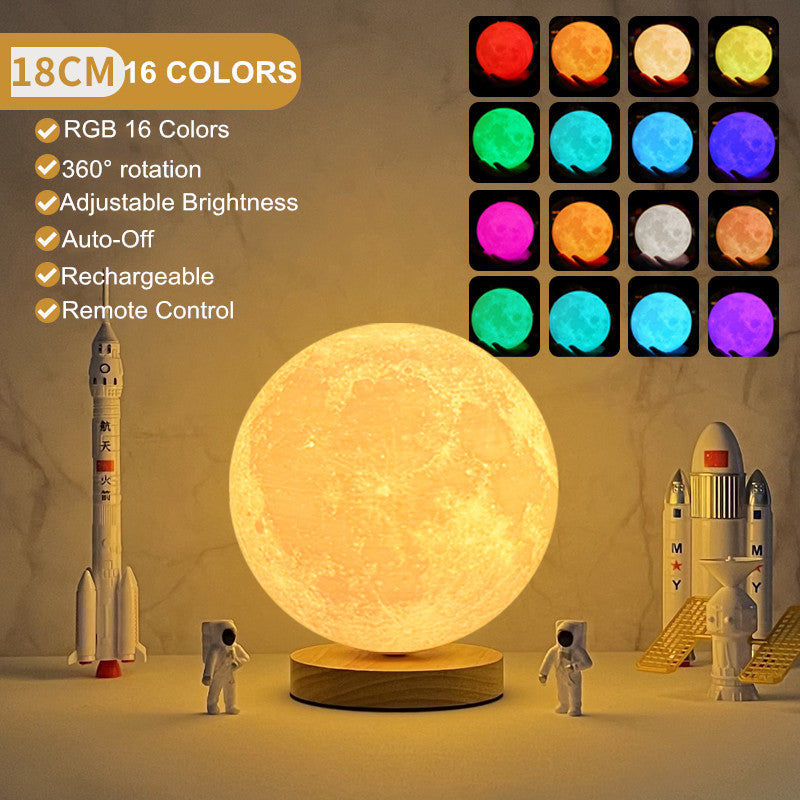 Rotating Moon Remote-Control Nightlight - Home and Galaxy