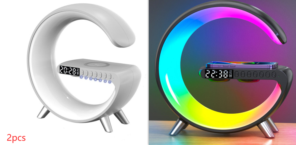 Intelligent G Shaped LED Lamp Bluetooth Speake Wireless Charger - Home and Galaxy