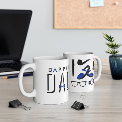 Dapper Dad Blue Mug, (11oz, 15oz) - Home and Galaxy