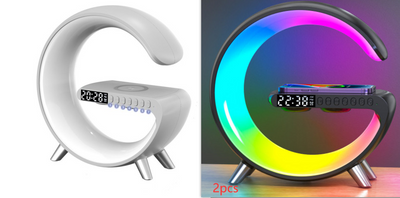 Intelligent G Shaped LED Lamp Bluetooth Speake Wireless Charger - Home and Galaxy