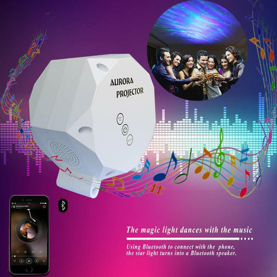 LED Aurora Galaxy Starry Sky Night Lights Star Projector Lamp Bluetooth Speaker - Home and Galaxy