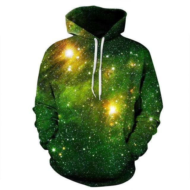 Drawstring Hooded Sweatshirt Green with Front Pocket - Home and Galaxy