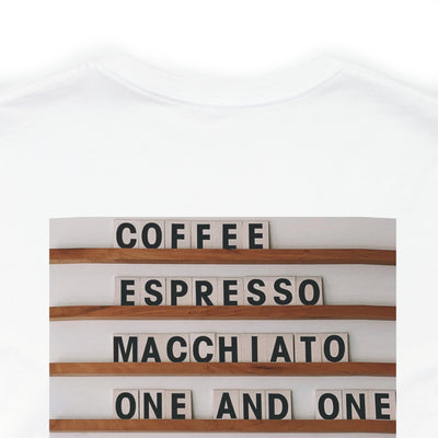 My Coffee Loves Me. Unisex Jersey Short Sleeve Tee - Home and Galaxy