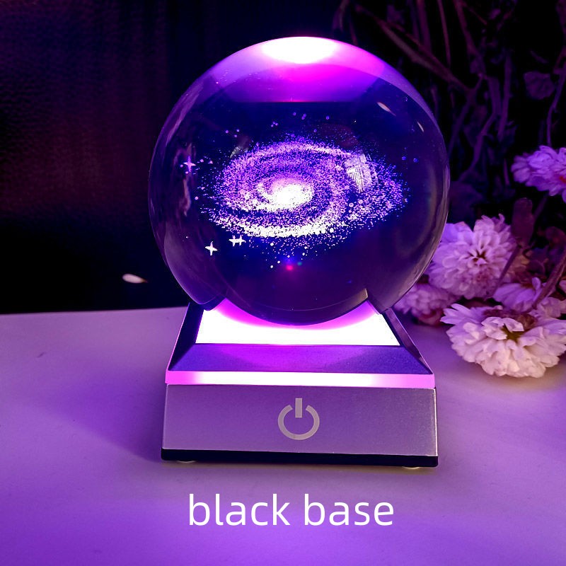 Creative Luminous Galaxy Crystal Ball Desktop Decoration - Home and Galaxy