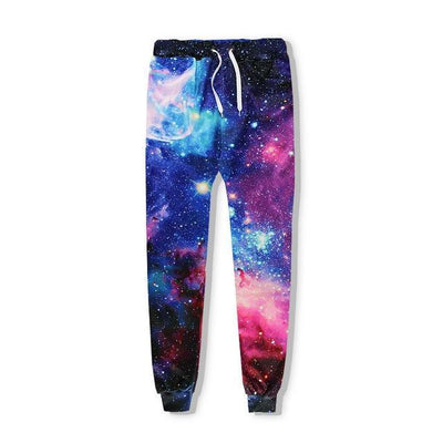 Drawstring Sweatpants Blue and Purple with Side Pockets - Home and Galaxy