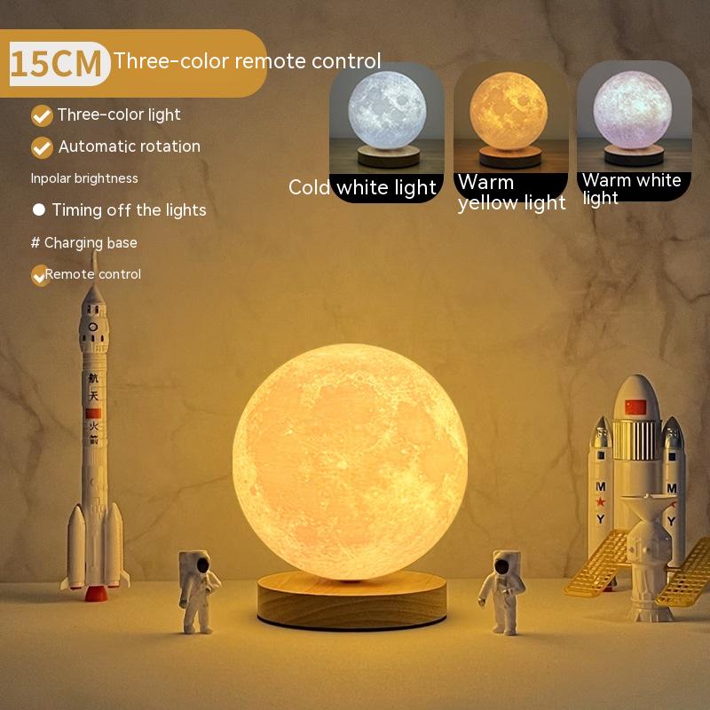 Rotating Moon Remote-Control Nightlight - Home and Galaxy