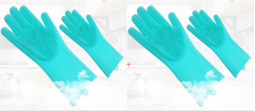 Silicone Heat-resistant Cleaning Brush Scrubbing Gloves - Home and Galaxy