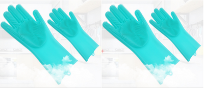 Silicone Heat-resistant Cleaning Brush Scrubbing Gloves - Home and Galaxy