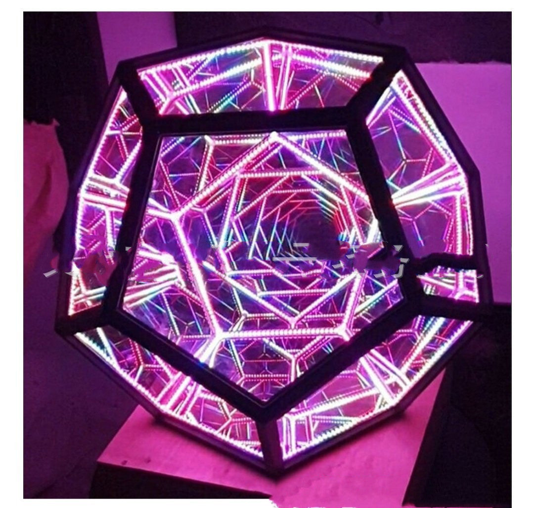 Night Light Creative And Cool Infinite Dodecahedron Color Art Light Led Luminaria Galaxy Projector Table Lamp - Home and Galaxy