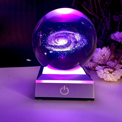 Creative Luminous Galaxy Crystal Ball Desktop Decoration - Home and Galaxy