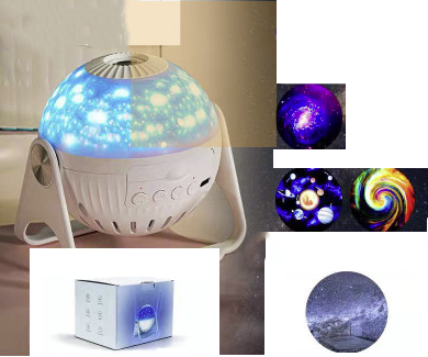 Galaxy Projector Starry Sky Projection Bedroom Bedside Night Light - Home and Galaxy