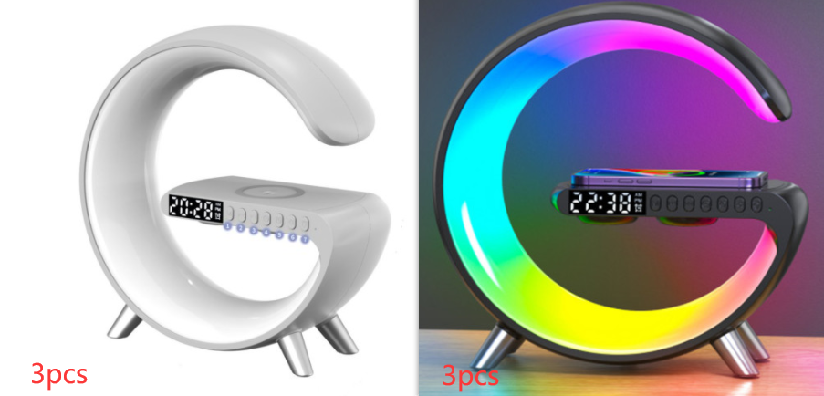 Intelligent G Shaped LED Lamp Bluetooth Speake Wireless Charger - Home and Galaxy