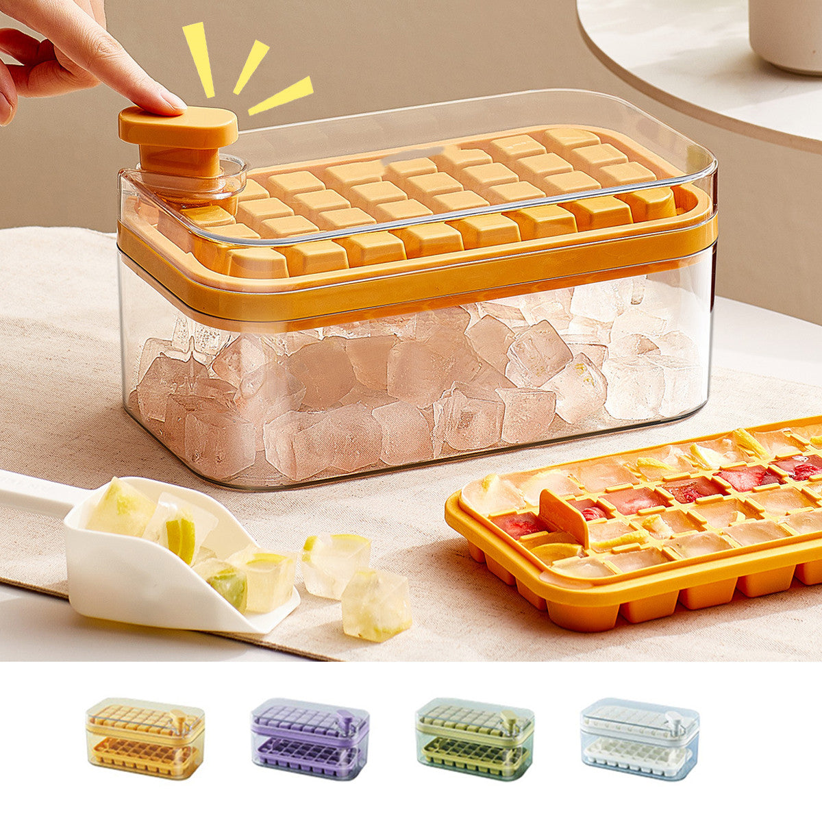 One-button Press Type Ice Cube Maker - Home and Galaxy