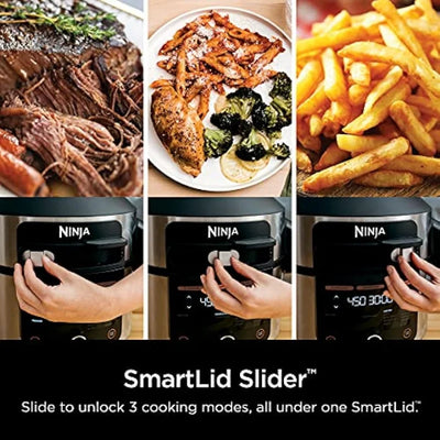 Ninja OL501 Foodi 6.5 Qt. 14-in-1 Pressure Cooker Steam Fryer with SmartLid, that Air Fries, Proofs & More, with 2-Layer Capaci - Home and Galaxy