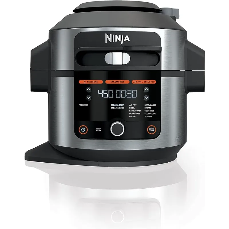 Ninja OL501 Foodi 6.5 Qt. 14-in-1 Pressure Cooker Steam Fryer with SmartLid, that Air Fries, Proofs & More, with 2-Layer Capaci - Home and Galaxy