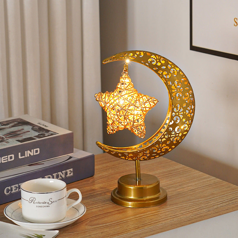 LED Modeling Lamp Creative Personality Iron Moon - Home and Galaxy