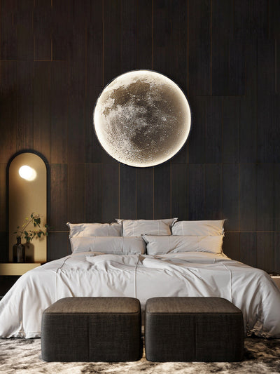 Moon Wall Lamp Modern Minimalist Creative Bedside Lamp - Home and Galaxy