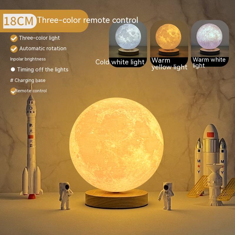 Rotating Moon Remote-Control Nightlight - Home and Galaxy