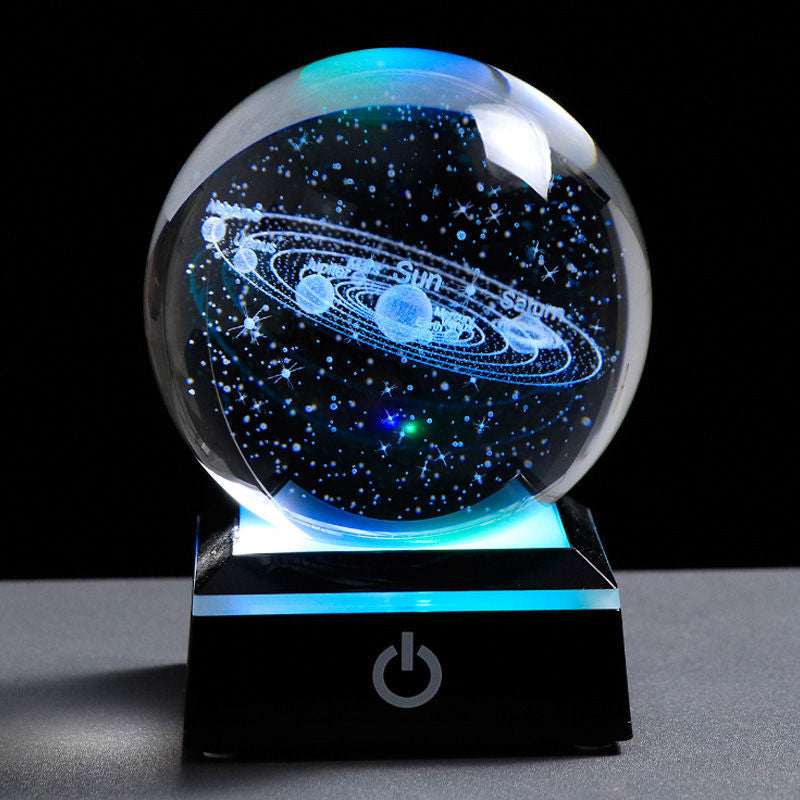 Creative Luminous Galaxy Crystal Ball Desktop Decoration - Home and Galaxy