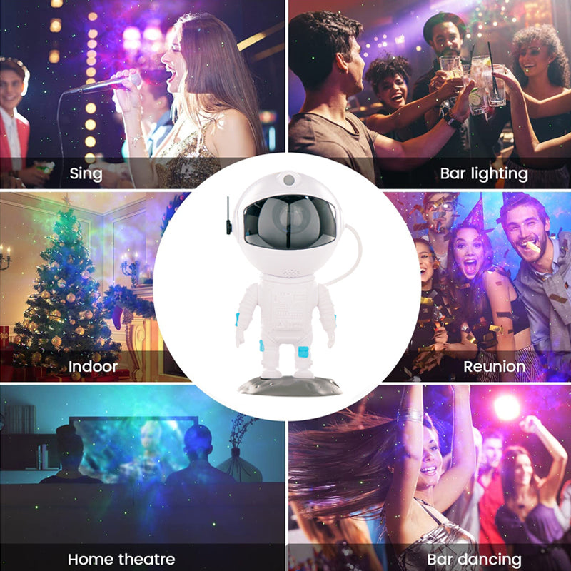 New Galaxy Projector Astronaut Starry Sky Projector Remote Control Music Laser - Home and Galaxy