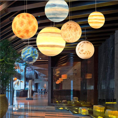 Nordic Industrial Style Moon Lamp Chandelier - Home and Galaxy