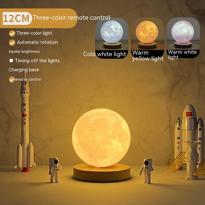 Rotating Moon Remote-Control Nightlight - Home and Galaxy