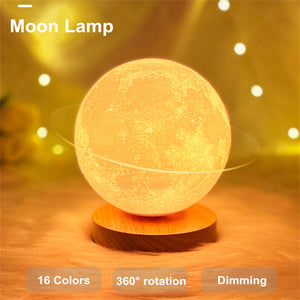 Rotating Moon Remote-Control Nightlight - Home and Galaxy