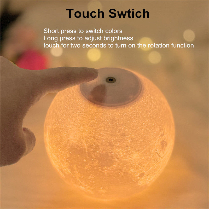 Rotating Moon Remote-Control Nightlight - Home and Galaxy