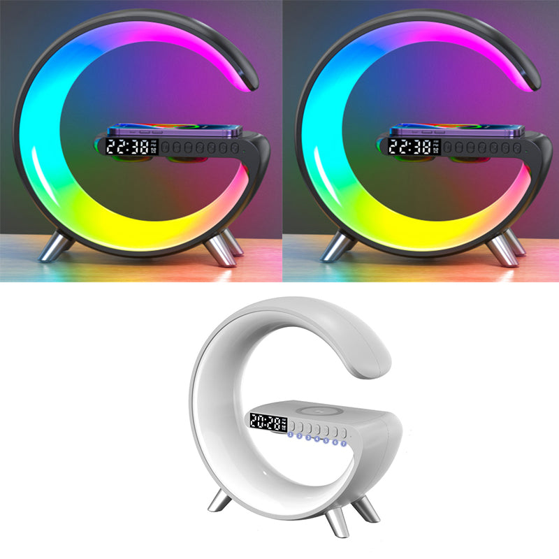 Intelligent G Shaped LED Lamp Bluetooth Speake Wireless Charger - Home and Galaxy