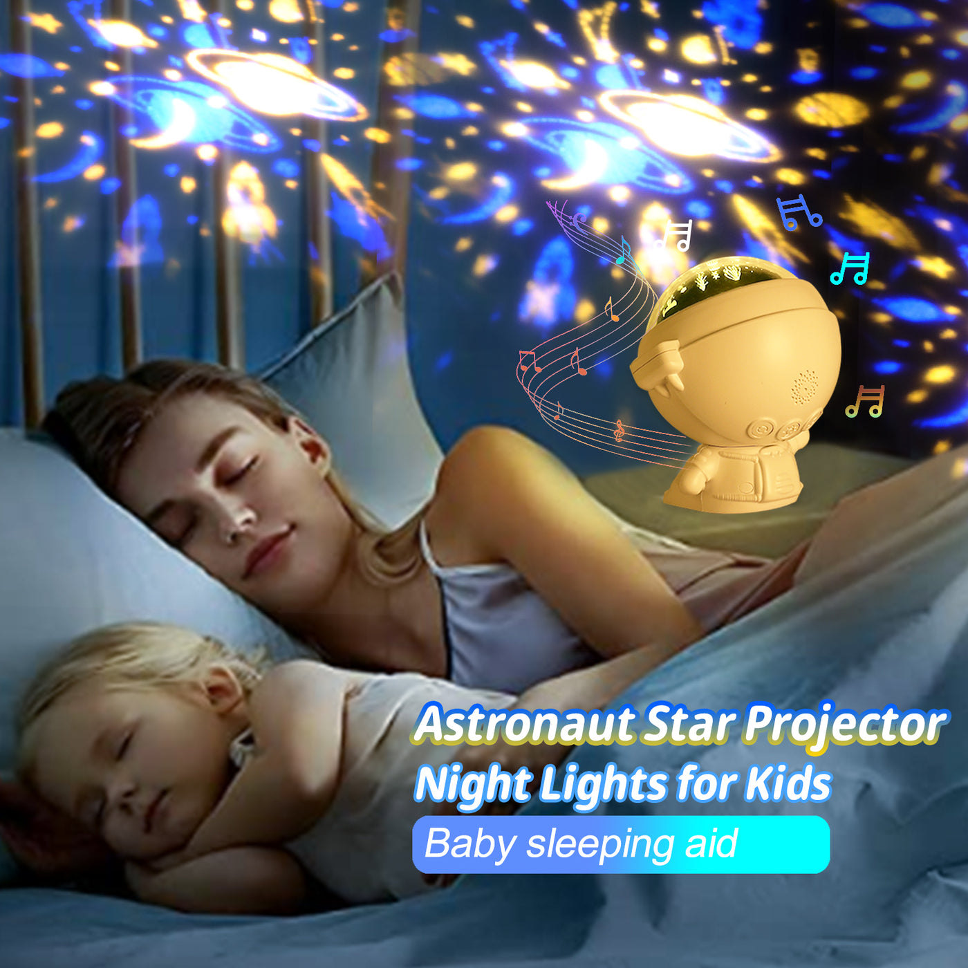 Galaxy Star Projector Starry Sky Night Light Astronaut Lamp - Home and Galaxy