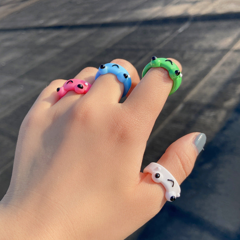 Trendy Simple Geometric Broadside Frog Ring - Home and Galaxy